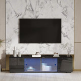 ZUN TV stand,TVCabinet,entertainment center,TV console,media console,with LED remote control lights,roof W679126308