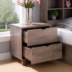 ZUN 2 Drawer Bedroom Nightstand Dresser, Hazelnut B107131020