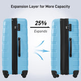 ZUN Luggage Sets of 2 Piece Carry on Suitcase Airline Approved,Hard Case Expandable Spinner Wheels PP302834AAM