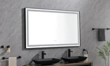 ZUN 84in. W x48 in. H Framed LED Single Bathroom Vanity in Polished Crystal Bathroom Vanity LED W1272105899