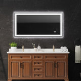 ZUN 48×24 inch LED-Lit bathroom mirror, wall mounted anti-fog memory Adjustable Brightness front and W1820120101