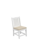 ZUN HDPE Dining Chair, White, With Cushion, No Armrest, Set for Playroom, Nursery, Backyard,chair Set of W120941914
