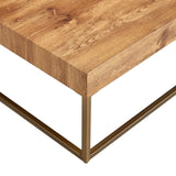 ZUN Modern rectangular coffee table, dining table. MDF desktop with metal legs. Suitable for restaurants W1151119521