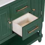 ZUN 30" Bathroom Vanity with Sink Top, Bathroom Vanity Cabinet with Two Doors and Two Drawers, Solid WF313002AAG