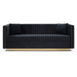 ZUN Contemporary Vertical Channel Tufted Velvet Sofa Modern Upholstered Couch for Living Room Apartment W1117127170