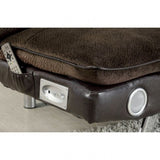 ZUN Futon Sofa w/ Bluetooth Speaker, Brown B090114105