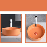 ZUN Ceramic Circular Vessel Bathroom Sink Art Sink W99990126