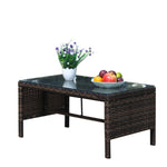 ZUN Outdoor patio Furniture 1 Coffee Table with clear tempered glass W20966895