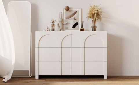 ZUN Modern Style Six-Drawer Dresser Sideboard Cabinet Ample Storage Spaces for Living Children's WF303670AAK
