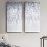 ZUN Heavily Embellished 2-piece Canvas Wall Art Set B03598847