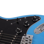 ZUN GST Stylish Electric Guitar Kit with Black Pickguard Sky Blue 41125737