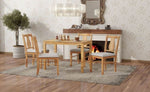 ZUN TREXM 5-Piece Dining Table Set, Wooden Rectangular Dining Table and 4 Upholstered Chairs for WF309146AAN