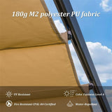 ZUN Outdoor Retractable Pergola with Weather-Resistant Sun Shade Canopy, Aluminum Pergola Gazebo for W1859110170