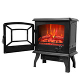ZUN SF507-17 17 inch 1400w Freestanding Fireplace Fake Wood/Single Color/Heating Wire/A Rocker Flame 86300249