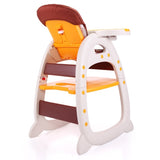ZUN Convertible High Chair on Wheels with Removable Tray, Height and Angle Adjustment for Baby And W2181P145190
