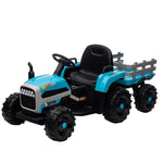 ZUN Ride on Tractor with Trailer,12V Battery Powered Electric Tractor Toy w/Remote Control,electric car W1396104251