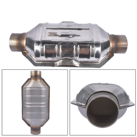 ZUN Stainless Steel 2.5" Universal Catalytic Converter for Chevy Express 1500 GMC 01719718