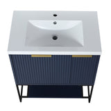 ZUN 30 Inch Freestanding Bathroom Vanity With Resin Basin,30x18 W99981924