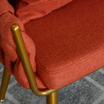 ZUN Handwoven modern chairs, casual chairs, universal foot nails, metal chair legs with pillows W1521125132