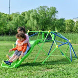 ZUN Kids Climbing Dome Jungle Gym - 6 ft Geometric Playground Dome Climber Play Center with 4.6ft Wave MS306130AAF