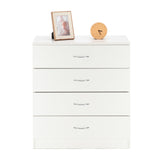 ZUN MDF Wood Simple 4-Drawer Dresser White 86913595