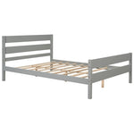 ZUN Full Bed with Headboard and Footboard,Grey W50446115