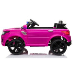 ZUN 12V Kids Ride On SUV Cop Car with Remote Control, Siren Sounds Alarming Lights, Music Story - Rose W2181P146465