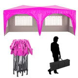 ZUN 10'x20' EZ Pop Up Canopy Outdoor Portable Party Folding Tent with 6 Removable Sidewalls Carry Bag W1212136044