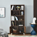 ZUN Bookcase, Bookshelf with Doors, white W965P147785