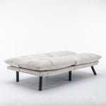 ZUN Cream Convertible Folding Modern sofa Bed W570124915