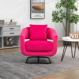 ZUN House hold Upholstered Tufted Living Room Chair Textured velvet Fabric Accent Chair with Metal Stand W1588127230