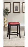 ZUN Burgundy PU Upholstery Counter Stool, Set of 2 SR011821