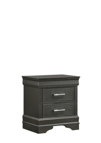 ZUN Brooklyn Modern Style Nightstand made with Wood in Gray 733569339099