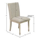 ZUN Upholstered Dining Chair with Turned Wood Legs Set of 2 B03548996