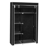 ZUN 64" Portable Closet Storage Organizer Wardrobe Clothes Rack with Shelves Black 72214687
