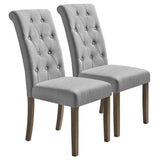 ZUN Aristocratic Style Dining Chair Noble and Elegant Solid Wood Tufted Dining Chair Dining Room Set 57248947