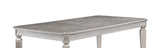 ZUN Modern Glam 1pc Table Silver Gray Finish 18" Extension Leaf with Sparkling Accents Casual B011131110