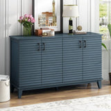 ZUN TREXM Sideboard with 4 Door Large Storage Buffet with Adjustable Shelves and Metal Handles for WF310444AAM
