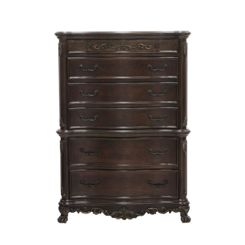 ZUN Cherry Finish Formal Bedroom 1pc Chest of 6x Drawers Traditional Design Wooden Elegant B011104403