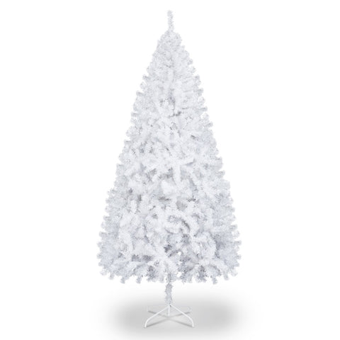 ZUN 7FT Iron Leg White Christmas Tree with 1349 Branches 93237237