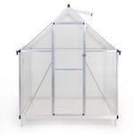 ZUN 6x8 FT Polycarbonate Greenhouse, Outdoor Walk-in Green House with Vent Window, Hinged Door, Rain W2181P156139