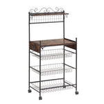 ZUN Removable Microwave& Oven Shelf Wire Basket, Kitchen Storage Shelf Rack for Spices, Pots and Pans, W2167131068