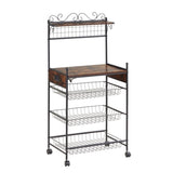 ZUN Removable Microwave& Oven Shelf Wire Basket, Kitchen Storage Shelf Rack for Spices, Pots and Pans, W2167131068