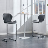 ZUN Bar chair modern design for dining and kitchen barstool with metal legs set of 4 W21053648
