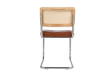 ZUN Dining Room Chairs, Modern Industrial Upholstered Chairs Mid Century Leisure Chair with Rattan W1361106277