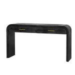 ZUN TREXM Unique Retro Silhouette Console Table with Open Style, Two Top Drawers for Entrance, Dinning WF317094AAB