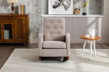 ZUN High Back Rocking Chair Nursery Chair .Comfortable Rocker Fabric Padded Seat .Modern High Back W153982358