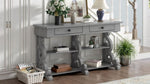 ZUN TREXM Retro Console Table/Sideboard with Ample Storage, Open Shelves and Drawers for Entrance, WF310953AAE