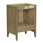 ZUN 24" Bathroom Vanity without Sink, Base Only, Rattan Cabinet with Doors and Drawer, Solid Frame and WF297609AAD