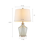 ZUN Harmony Angular Glass Table Lamp, Set of 2 B03594974